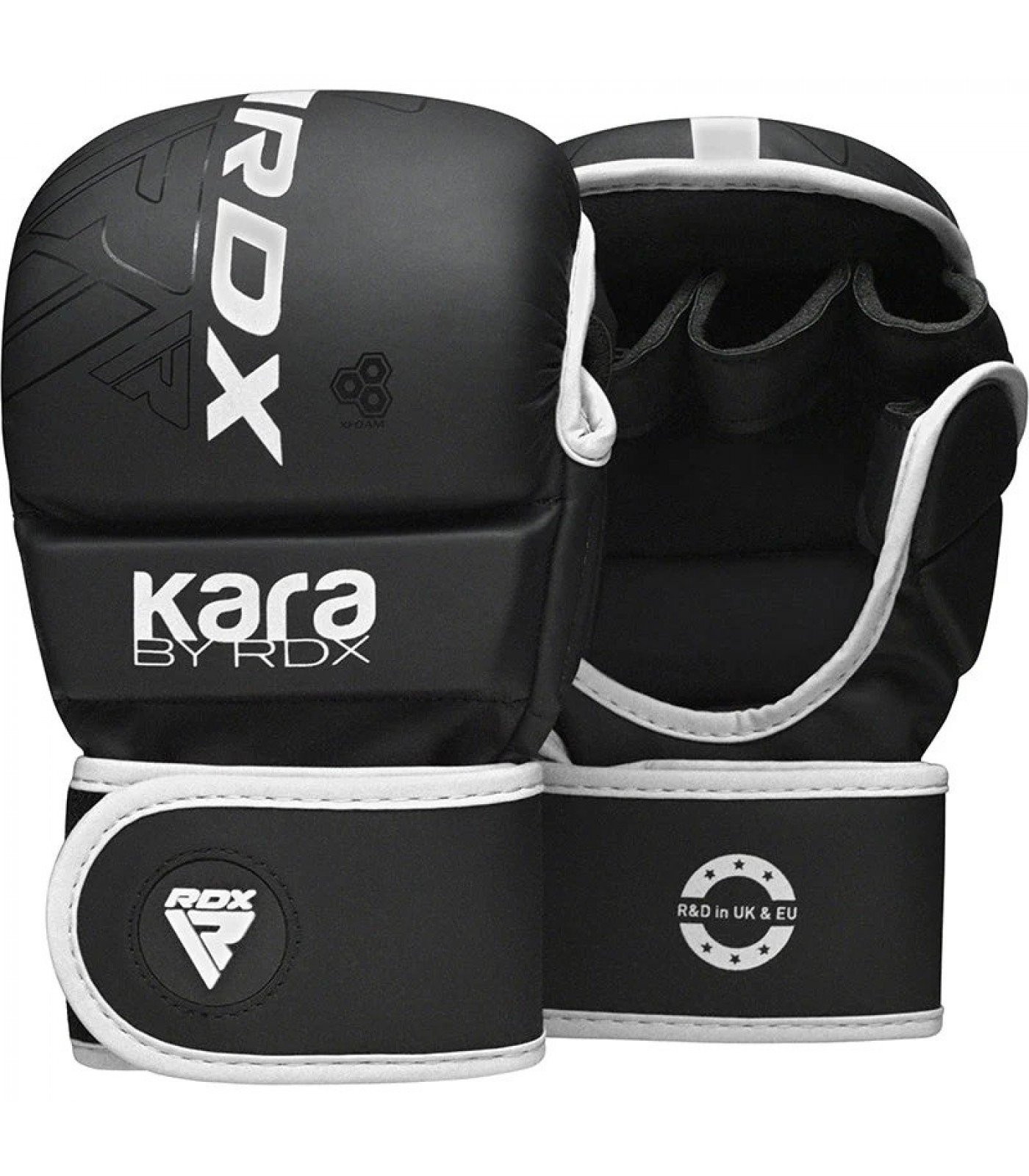 MMA ръкавици - RDX F6 KARA MMA Sparring Gloves Black/White - GSR-F6MW